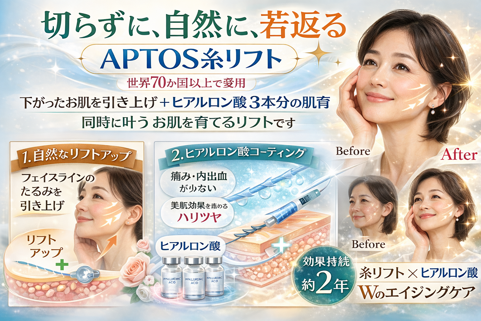 次世代型糸リフトアプトス導入キャンペーン！